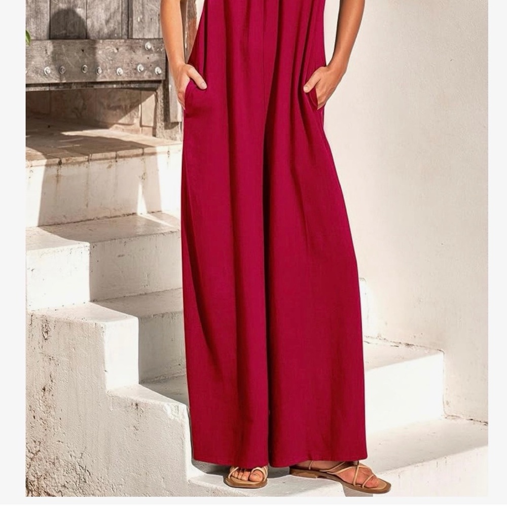 Kirundo Red Jumpsuit - Picture 5 of 6